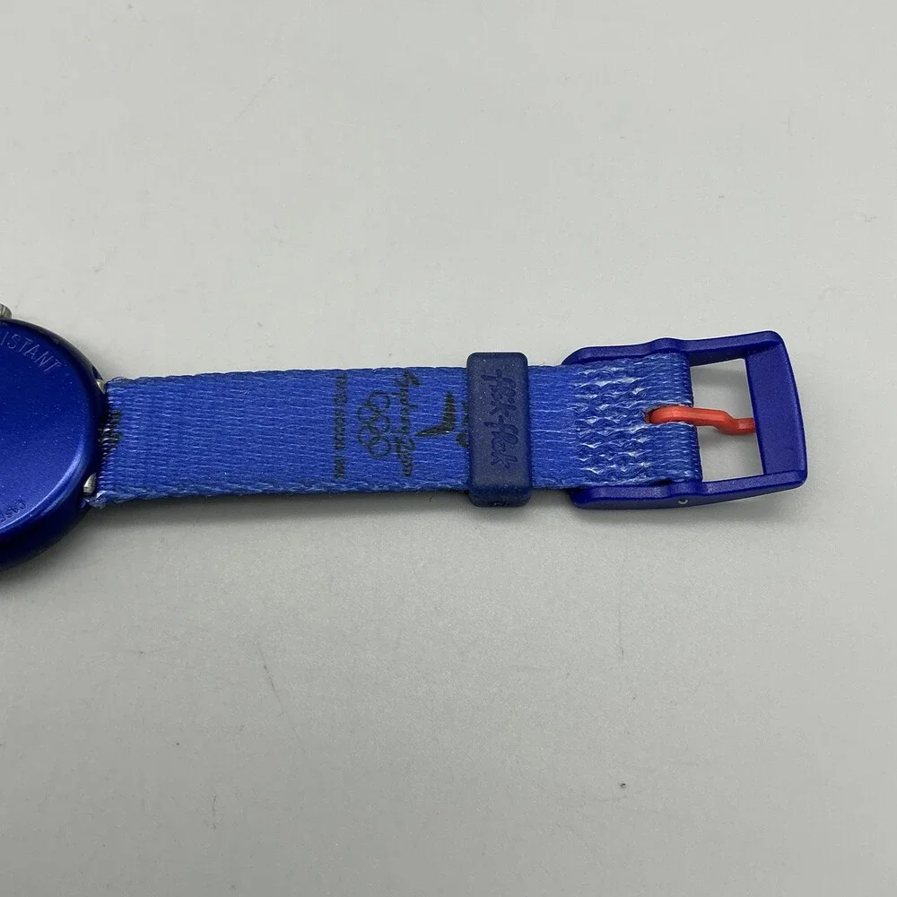 Vintage Flik Flak Swiss Sydney 2000 Boys Watch 29mm Blue SYD Strap New Battery